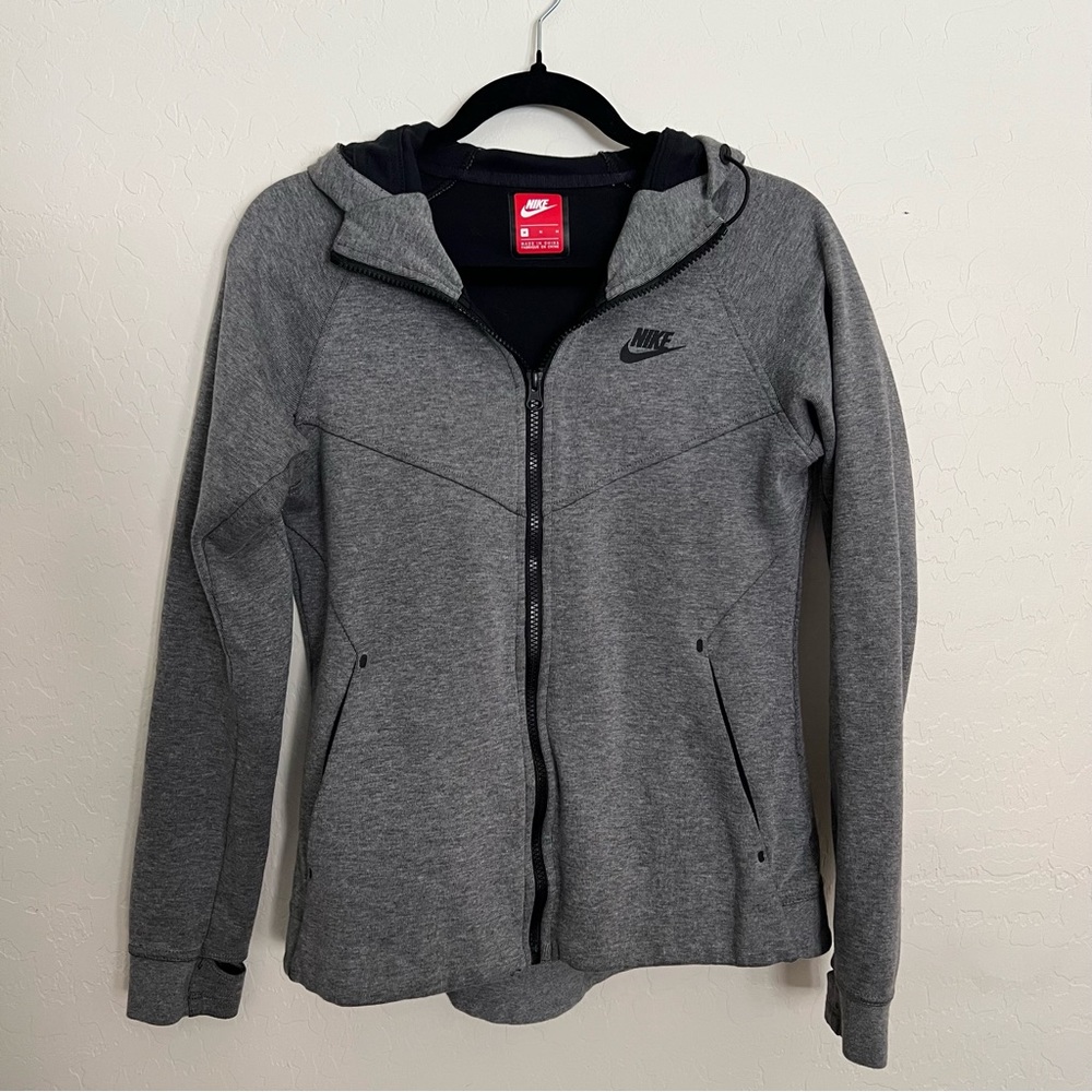 Nike grey zip up hoodie size medium